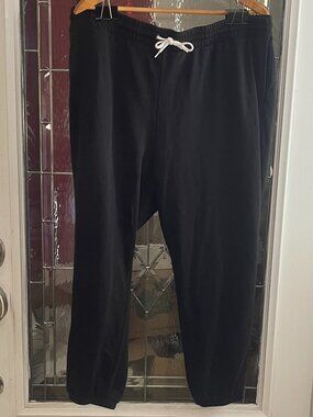 Old Navy Sweatpants Black Drawstring Pull On Pockets Athletic Womens XXL